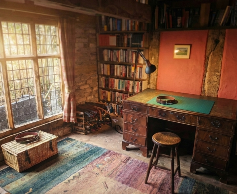 Cub & Grey traditional British workshop - handcrafting luxury leather dog collars and leads