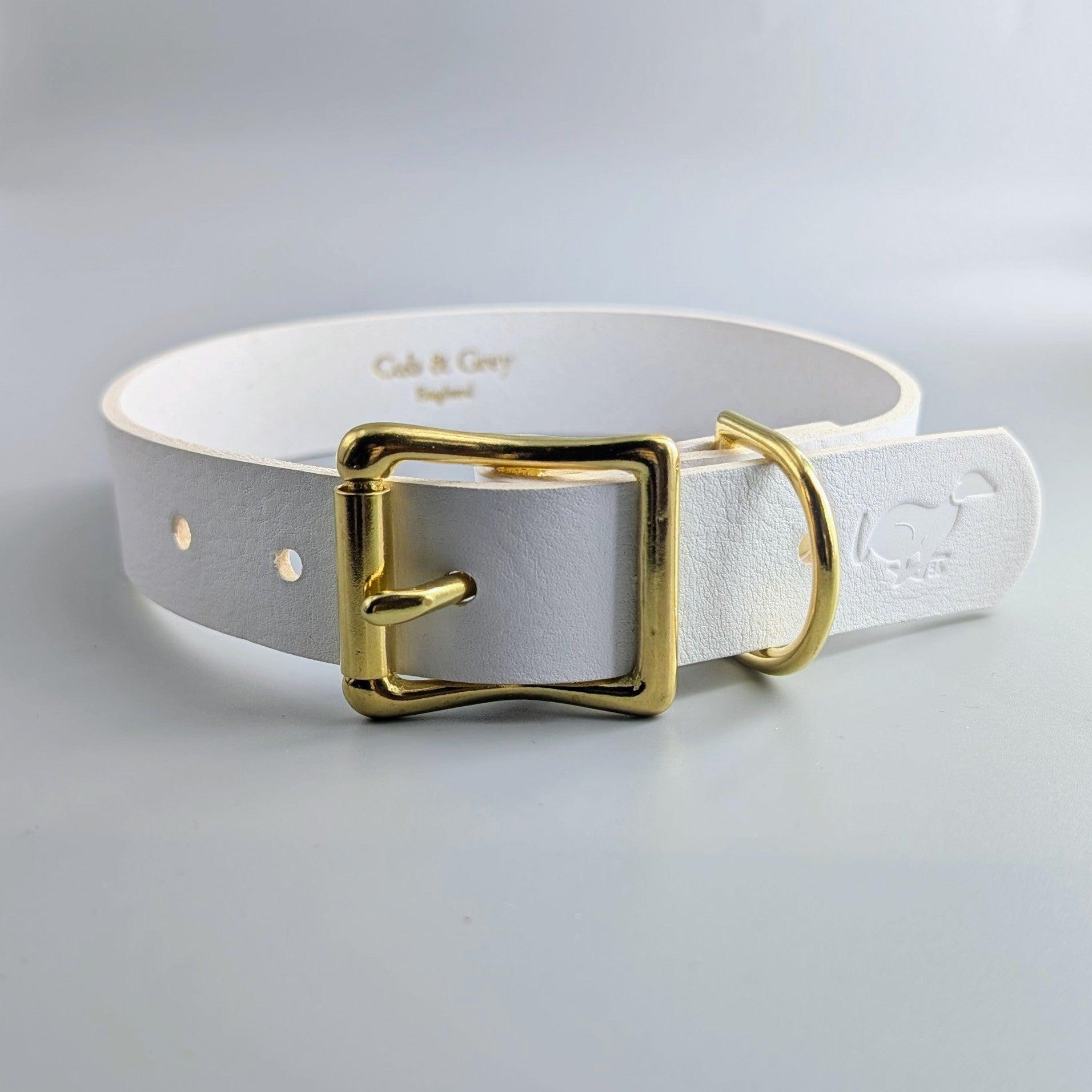Heritage British Sedgwick leather dog collar crafted detail - handmade construction view