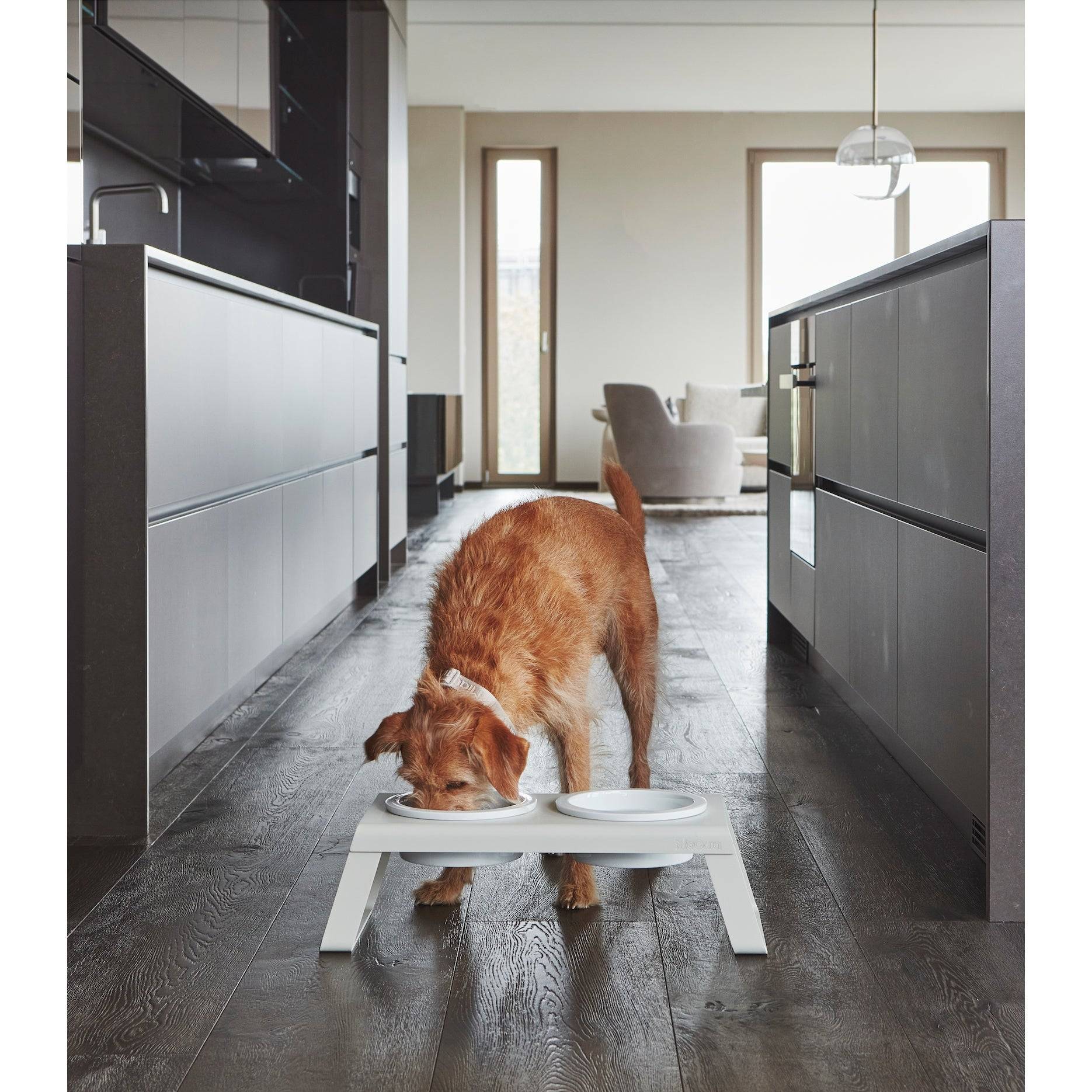 MiaCara Desco Elevated Dog Feeder - Porcelain - Image 16