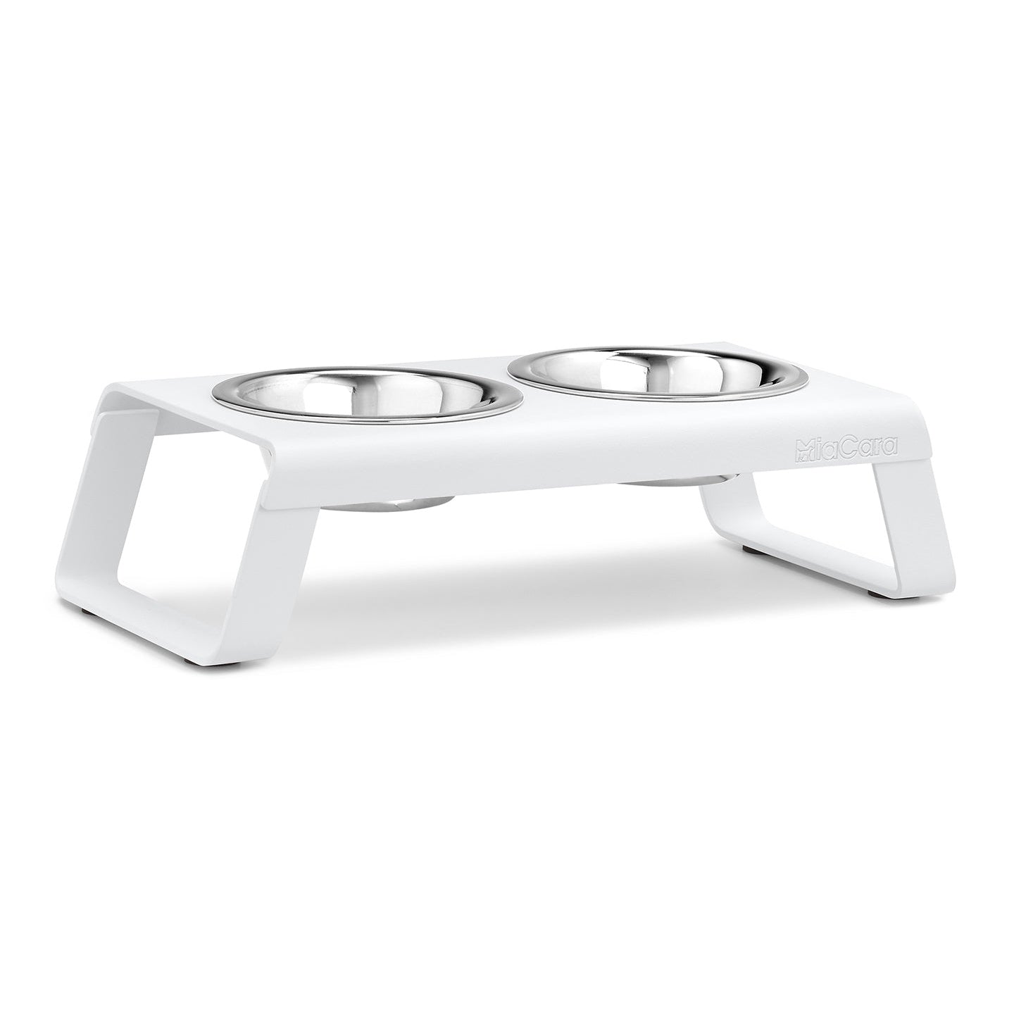 MiaCara Desco Elevated Dog Feeder - Stainless Steel