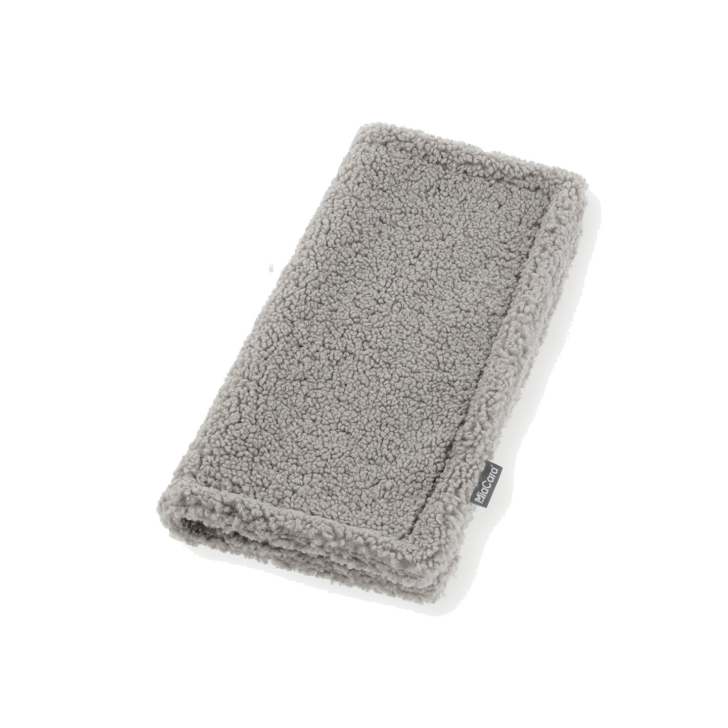 Designer grey sherpa cat blanket by MiaCara featuring sustainable materials and minimalist German design