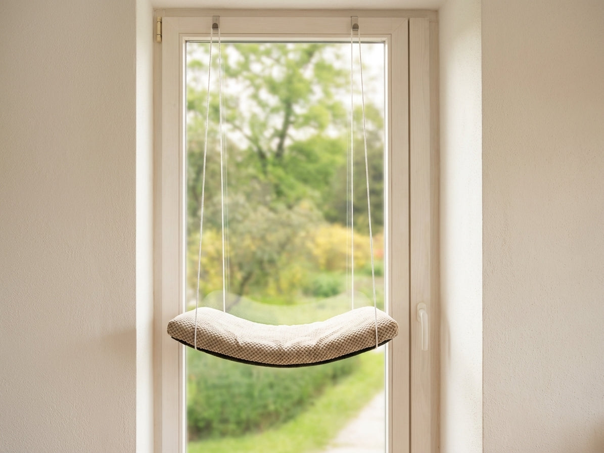 Cat's Atelier Cat Window Shelf — The Arcing View - alternative angle