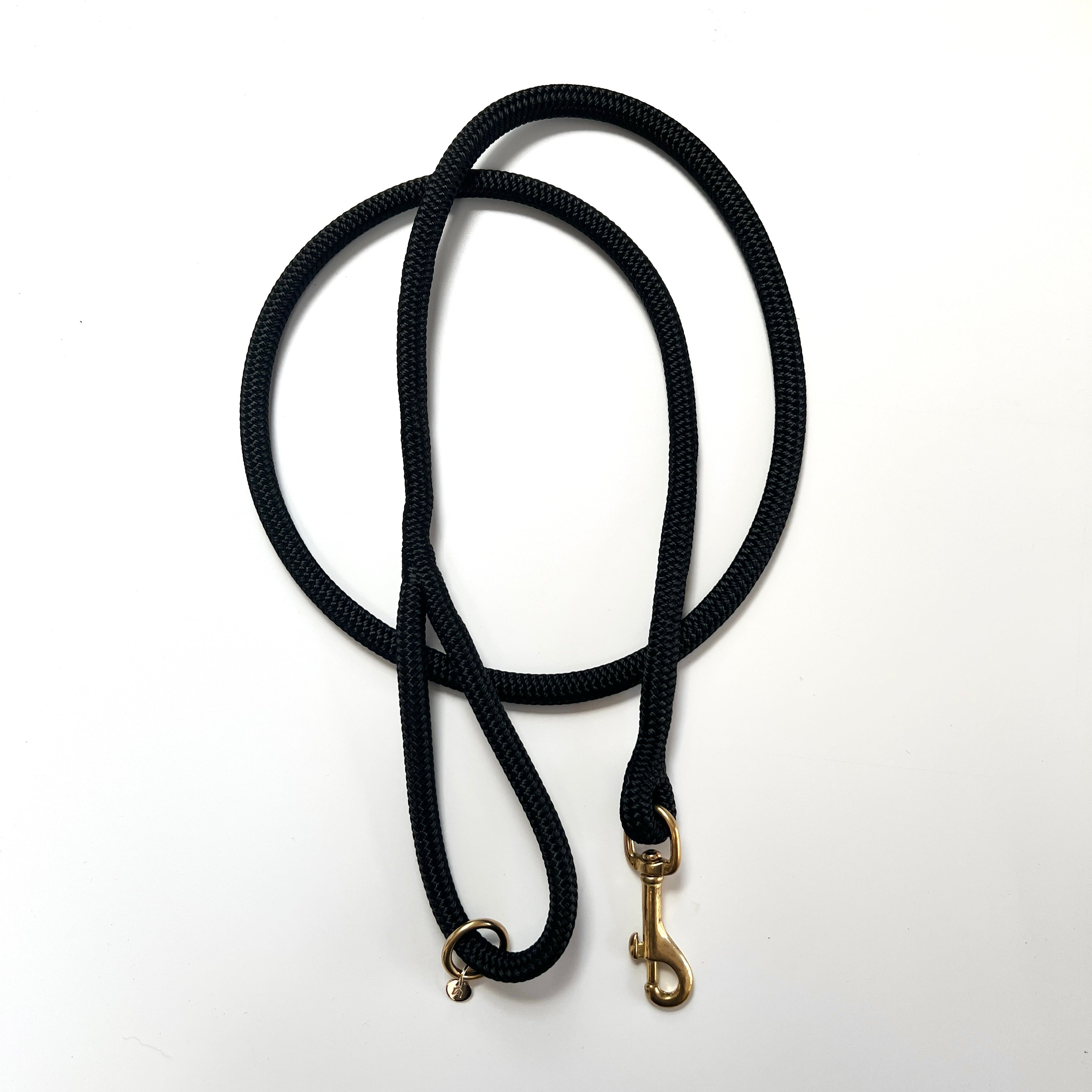 Oonalfie Slim clip rope dog lead in 10mm marine-grade rope with solid brass trigger hook