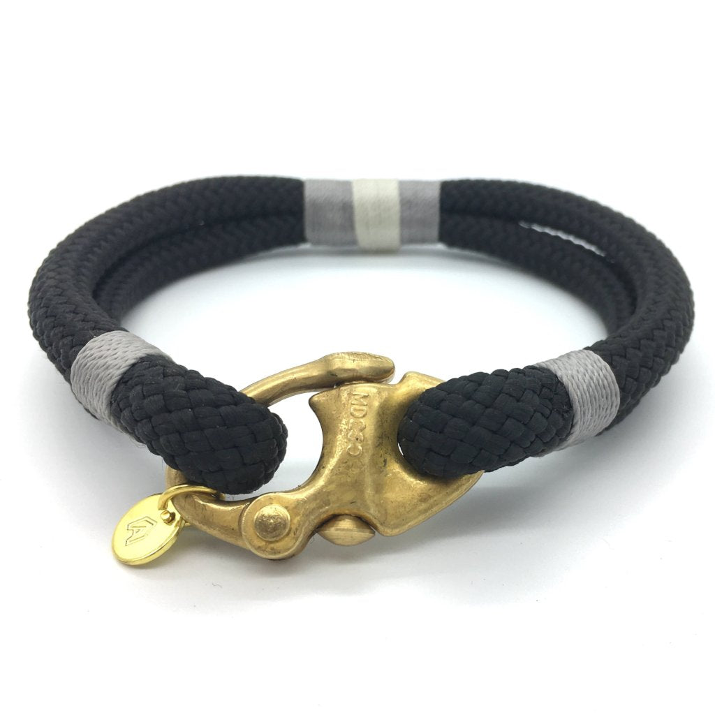 Oonalfie Silver Birch small rope dog collar in cool grey for miniature and petite breeds
