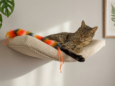Floating Cat Wall Shelf - The Arcing Haven