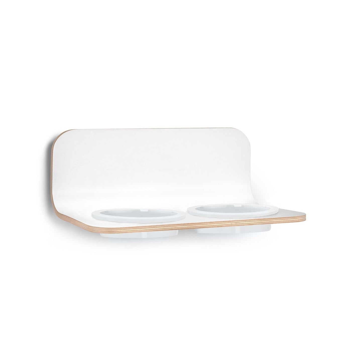 MiaCara Arco elevated cat feeder detail view - German designer porcelain bowls