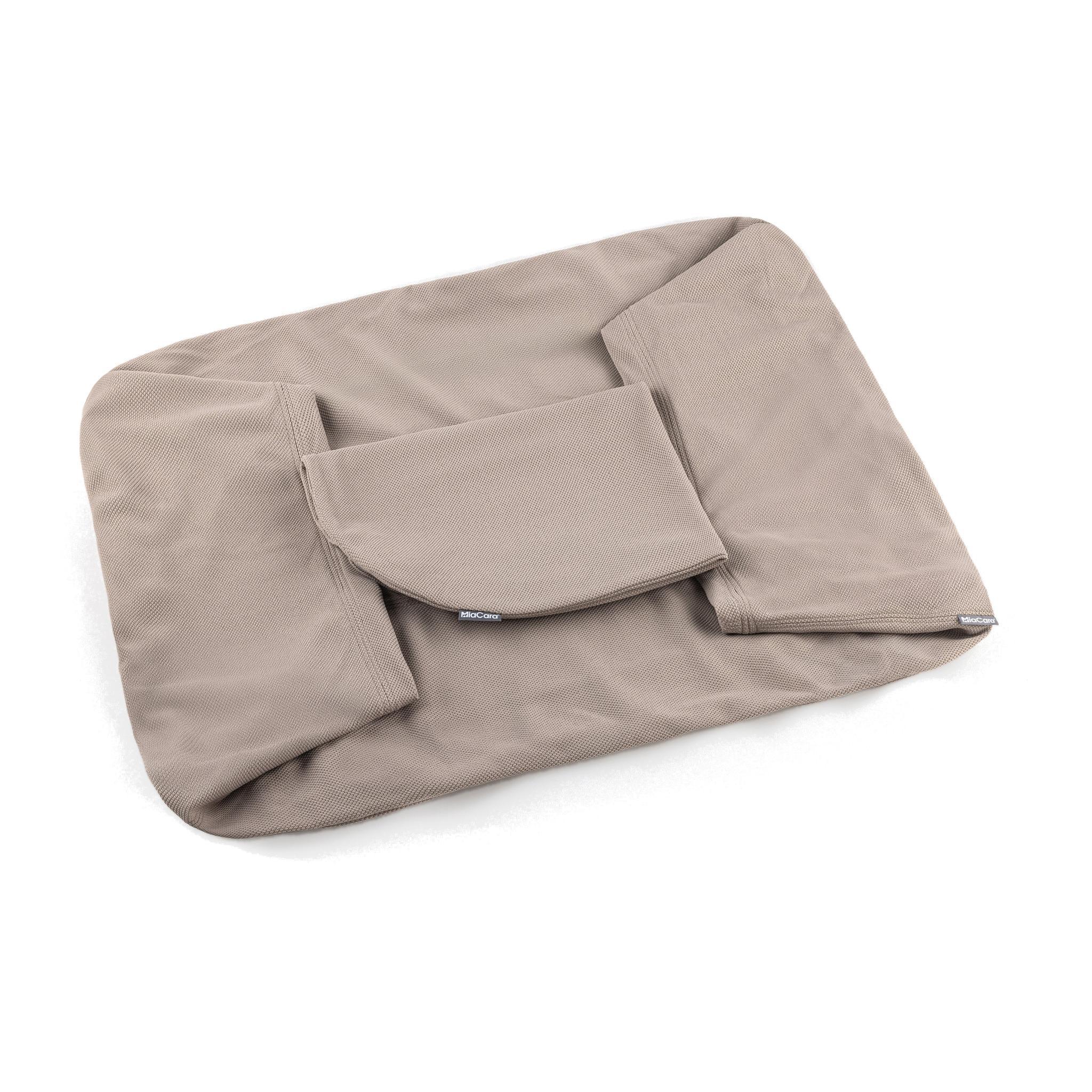 MiaCara Barca designer dog bed cover in taupe, minimalist German design with sustainable fabric and modern aesthetic