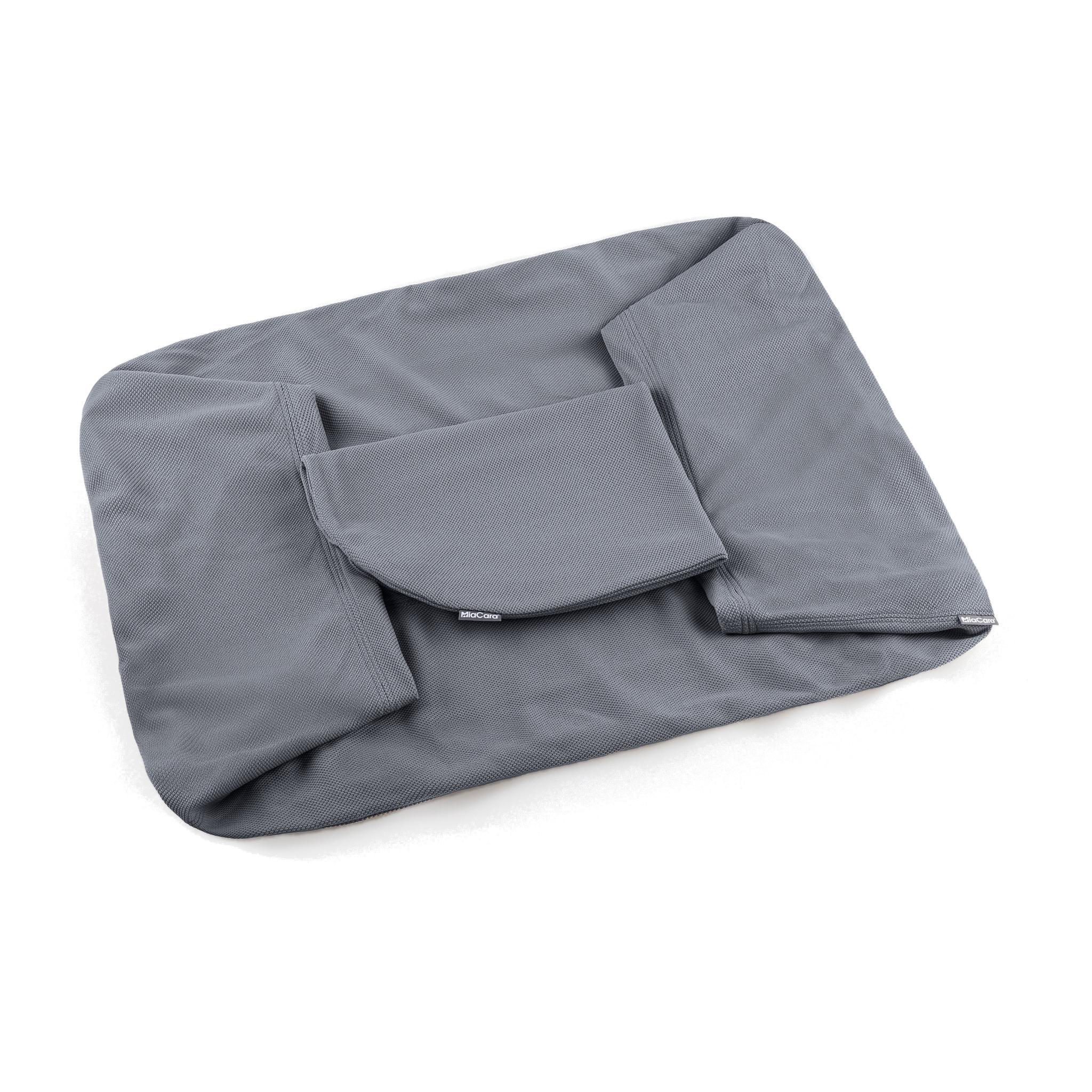 Grey minimalist dog bed cover by MiaCara showing German design with sustainable fabric and contemporary style