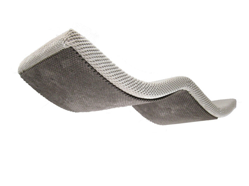 Cat's Atelier Double Arch Haven shelf in grey and cream on a white background