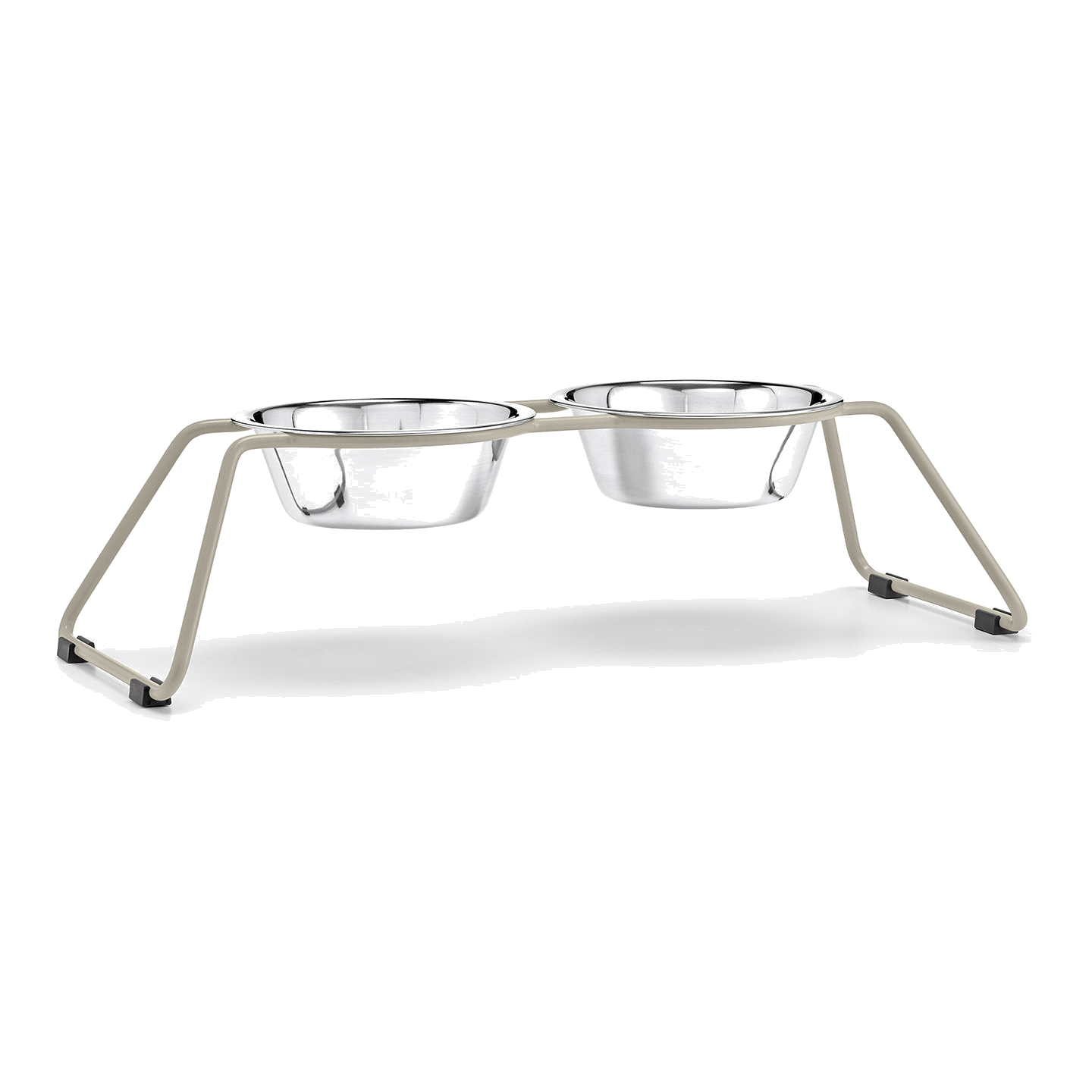 MiaCara Cena Elevated Dog Feeder - Stainless Steel - Detail view