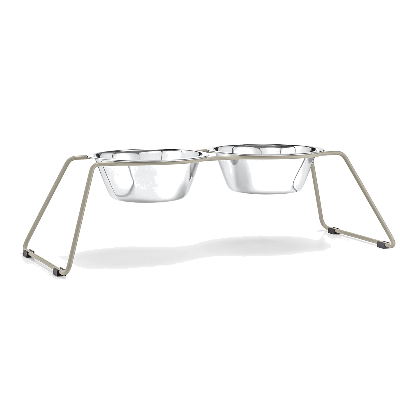 MiaCara Cena Elevated Dog Feeder - Stainless Steel - Alternative angle