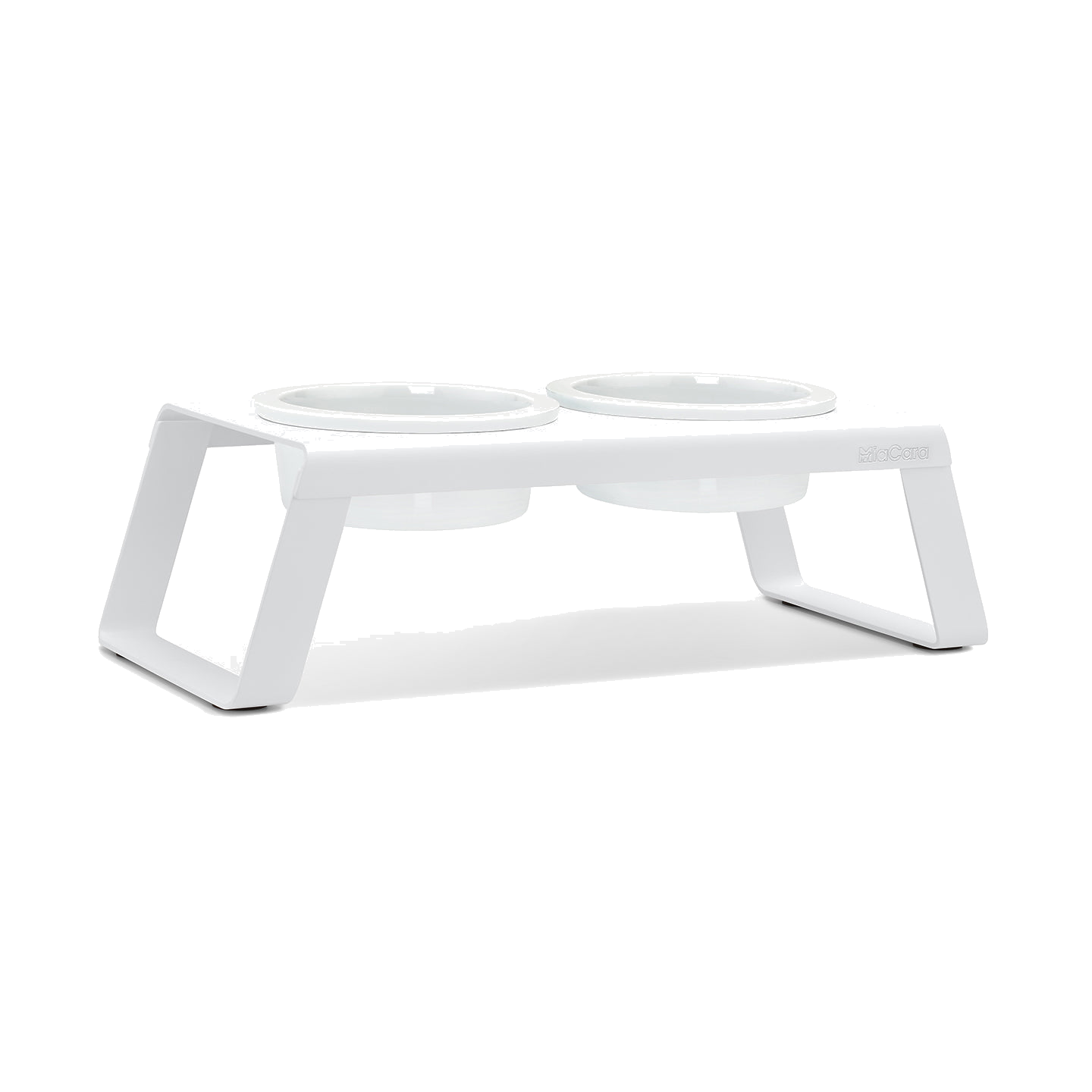 MiaCara Desco Elevated Dog Feeder - Porcelain - Detail view