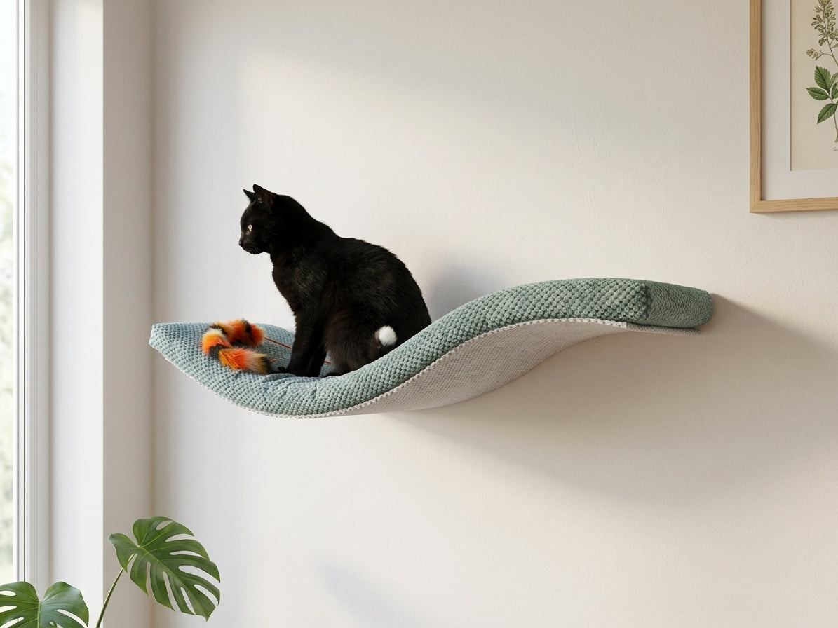 Cat's Atelier Cat Wall Shelf — The Playful Curve - main product view