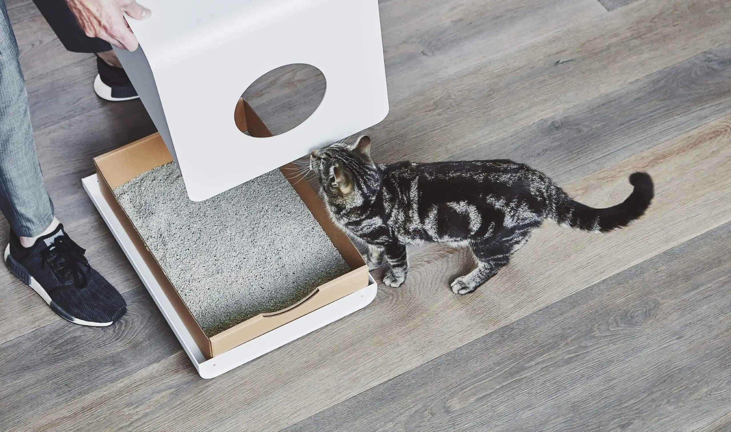 MiaCara Sito aluminium cat litter box - in black