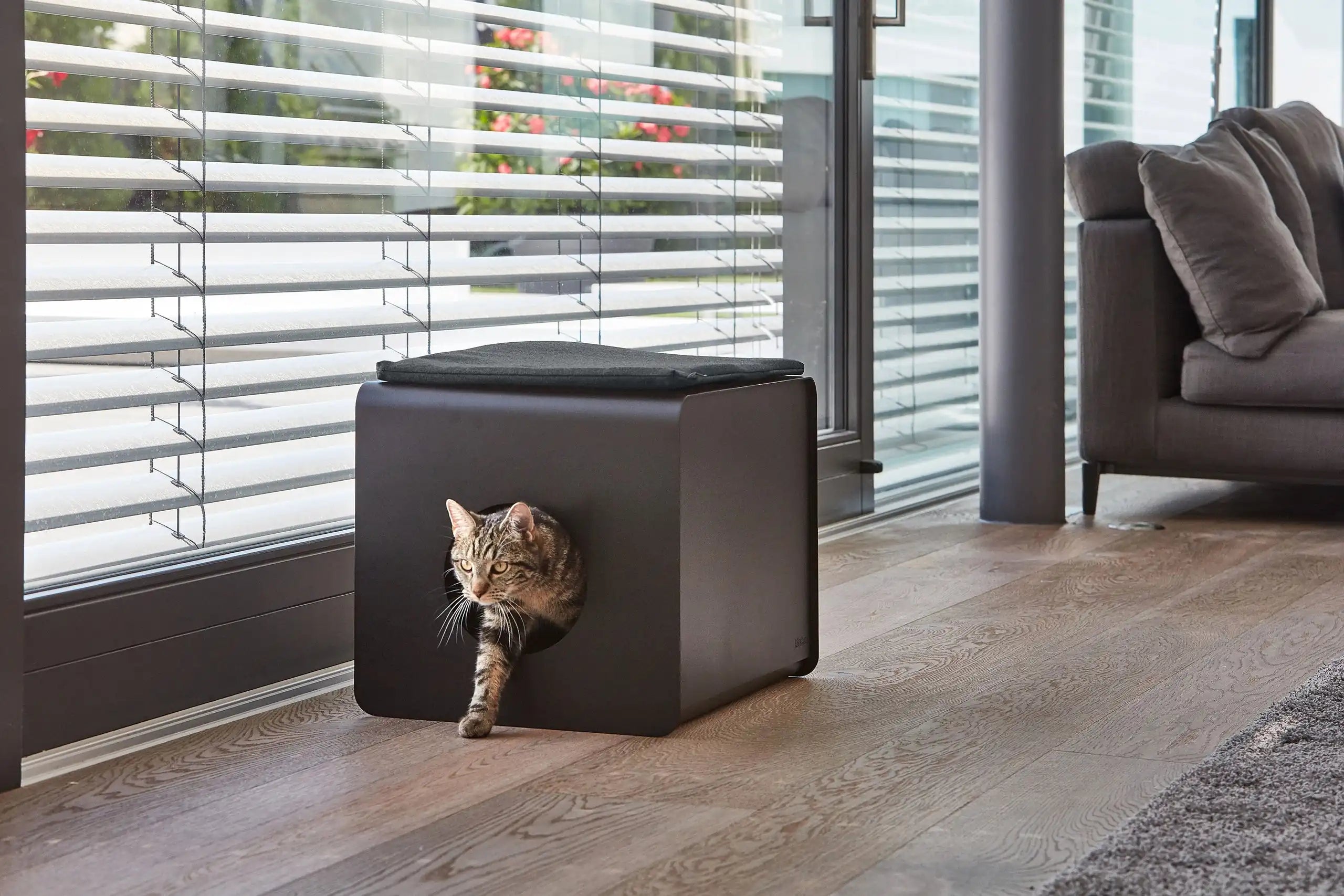 MiaCara Sito seating cushion cat furniture accessory - in black