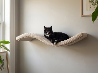 Floating Cat Wall Shelf - The Wave