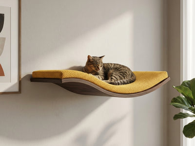 Floating Cat Wall Shelf - The Wavey Retreat